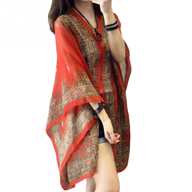 Womens Poncho Printed Shawl Cover Womens Poncho Printed Shawl Cover