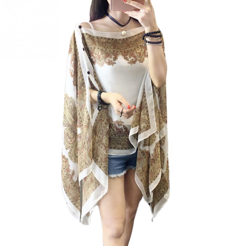 Womens Poncho Printed Shawl Cover Womens Poncho Printed Shawl Cover