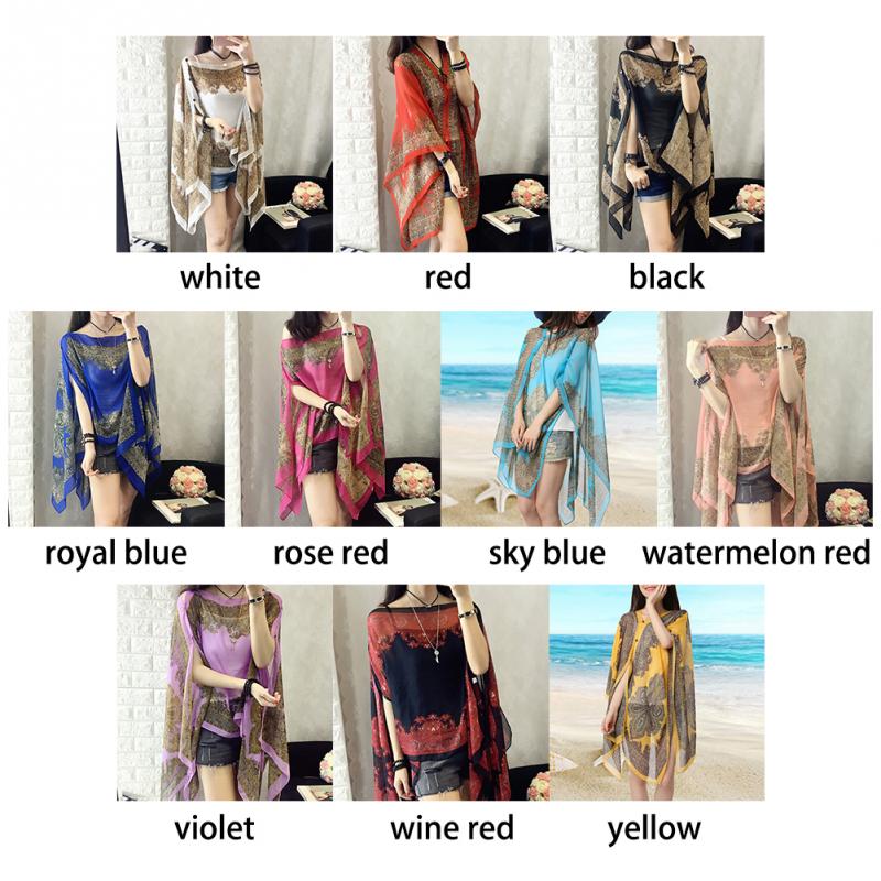 Womens Poncho Printed Shawl Cover Womens Poncho Printed Shawl Cover