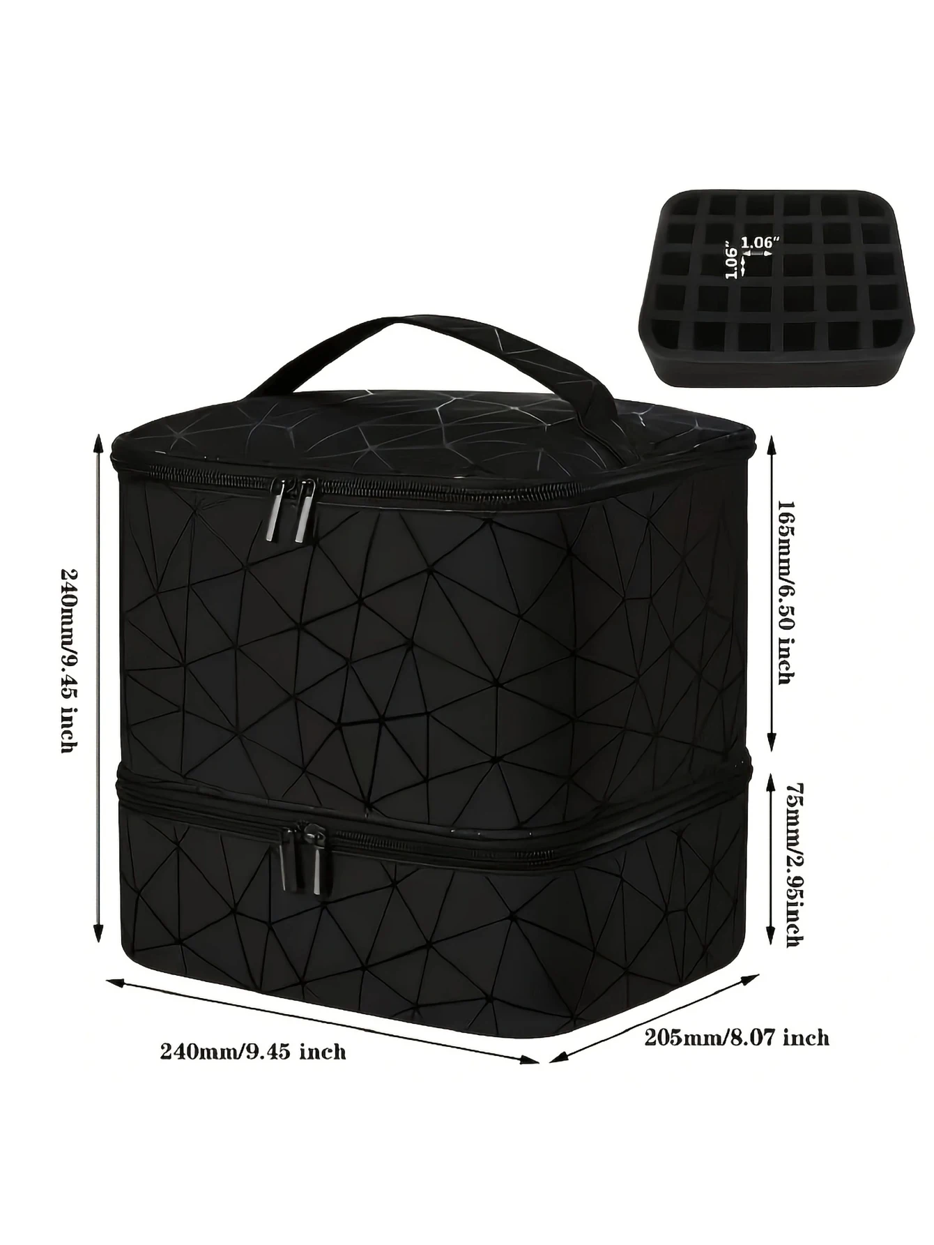Women's Portable Double-layer Nail Polish Storage Bag Organizer Travel Essential Oil Storage Box Multi-function Storage Women's Portable Double-layer Nail Polish Storage Bag Organizer Travel Essential Oil Storage Box Multi-function Storage