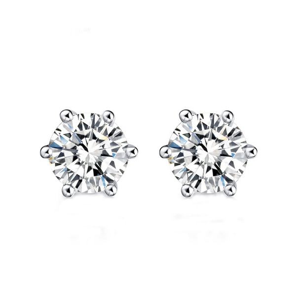 Womens Silver Stud Earrings Fashion Accessory