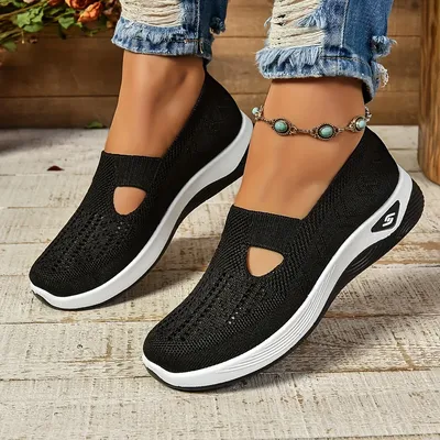 Women's Sneakers Breathable Casual Shoes Summer Soft Sole Orthopedic Shoes Lightweight Slip on Walking Shoe Non Slip