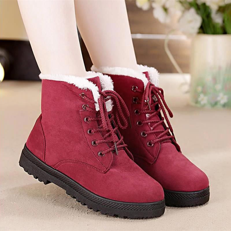 Women's Snow Boots Suede Shoes