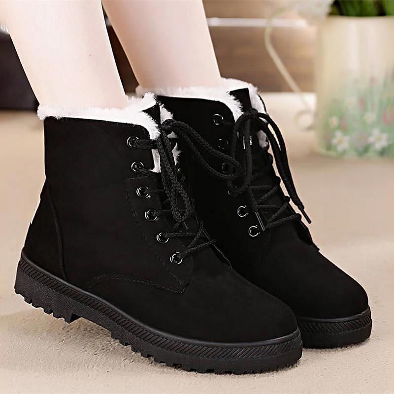 Women's Snow Boots Suede Shoes