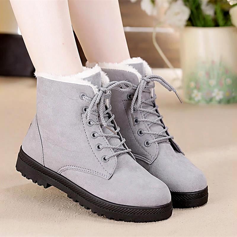 Women's Snow Boots Suede Shoes