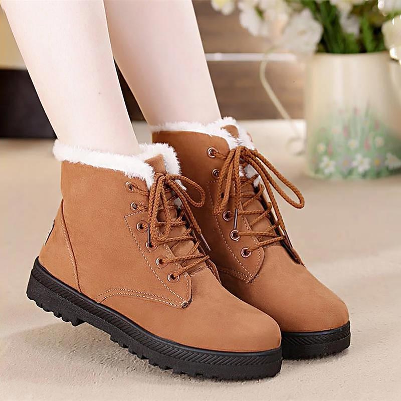Women's Snow Boots Suede Shoes