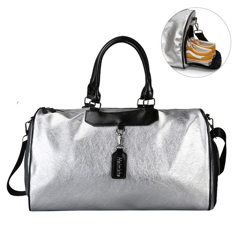 Womens Sports Bag Silver Duffle Womens Sports Bag Silver Duffle
