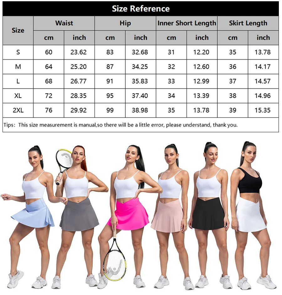 Womens Tennis Skirt with Side Pockets