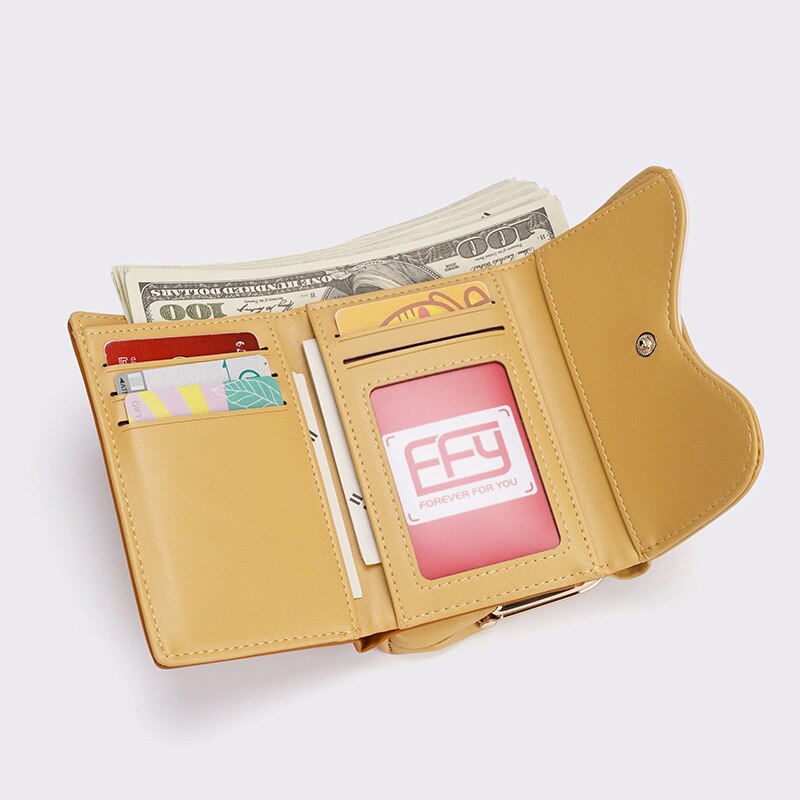 Womens Trifold Wallet with Coin Pocket