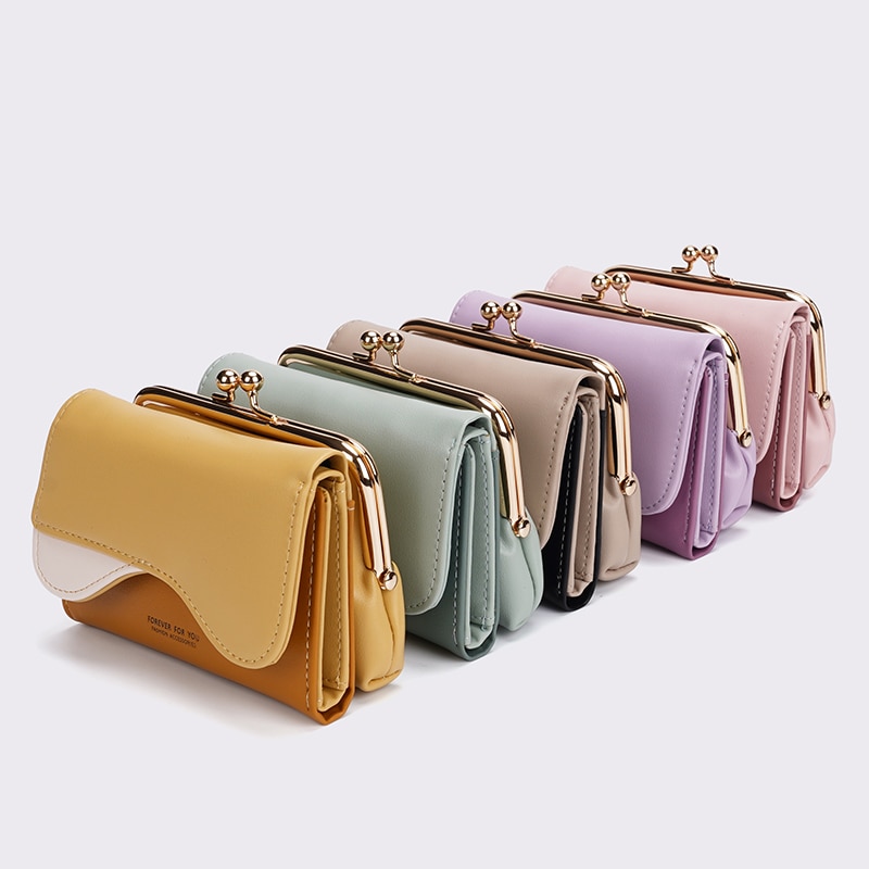 Womens Trifold Wallet with Coin Pocket