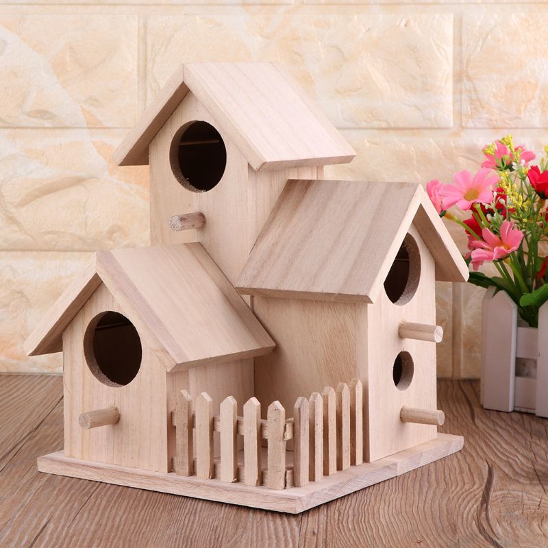 Wood Birdhouse Garden Feeding Nest
