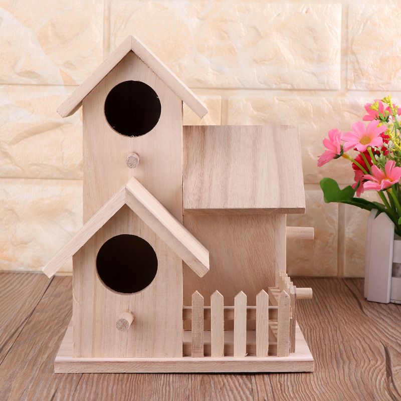 Wood Birdhouse Garden Feeding Nest Wood Birdhouse Garden Feeding Nest
