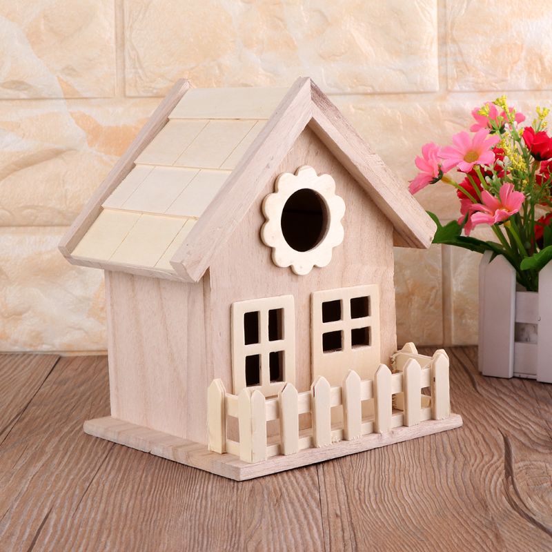 Wood Birdhouse Garden Feeding Nest Wood Birdhouse Garden Feeding Nest