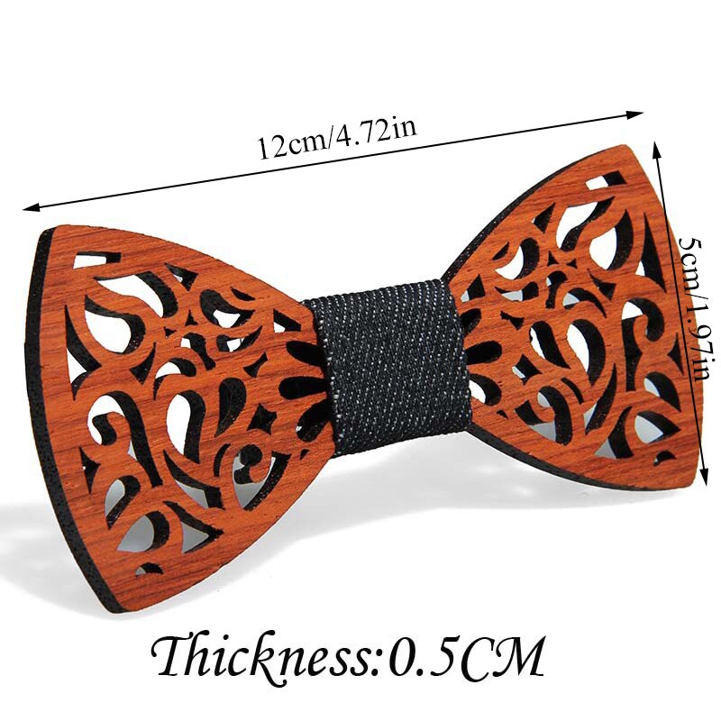 Wood Bowtie with Adjustable Strap Wood Bowtie with Adjustable Strap