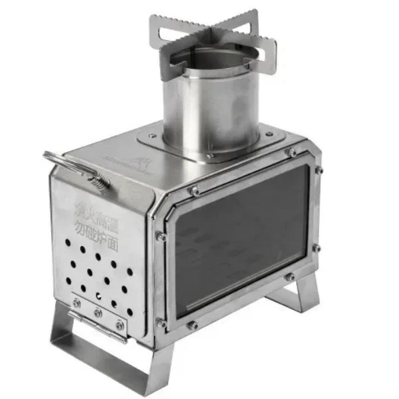 Wood Burner Stove Portable Firewood Square Stove Stainless Steel Outdoor Fire Heater Stove Picnic Hiking Camping Wood Burner Stove Portable Firewood Square Stove Stainless Steel Outdoor Fire Heater Stove Picnic Hiking Camping