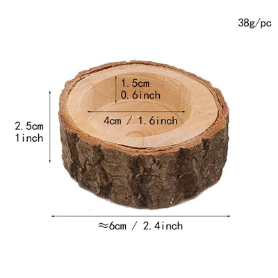Wood Candle Holder Home Decor