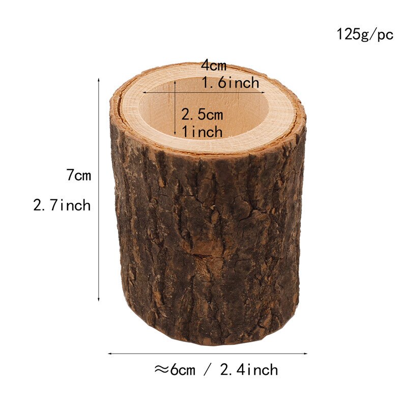 Wood Candle Holder Home Decor