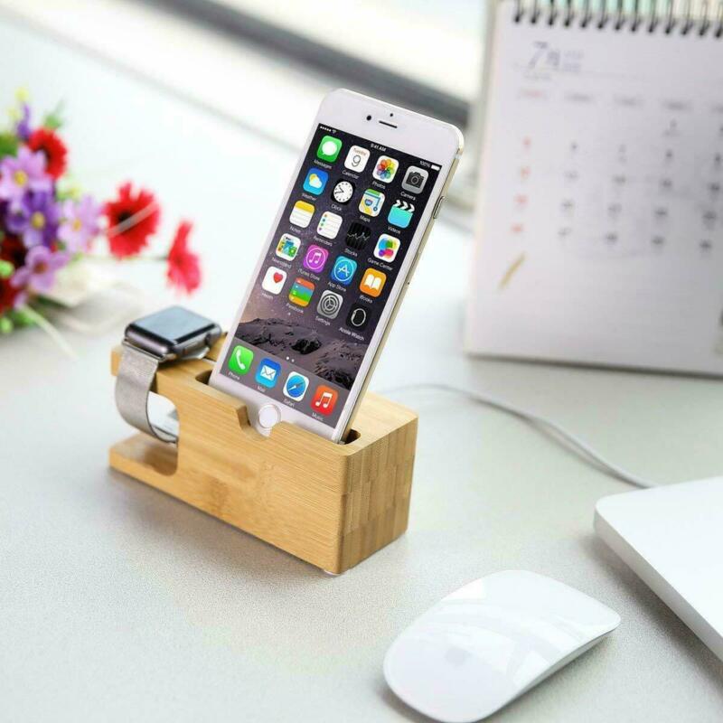 Wood Charging Station for iPhone and iWatch Wood Charging Station for iPhone and iWatch