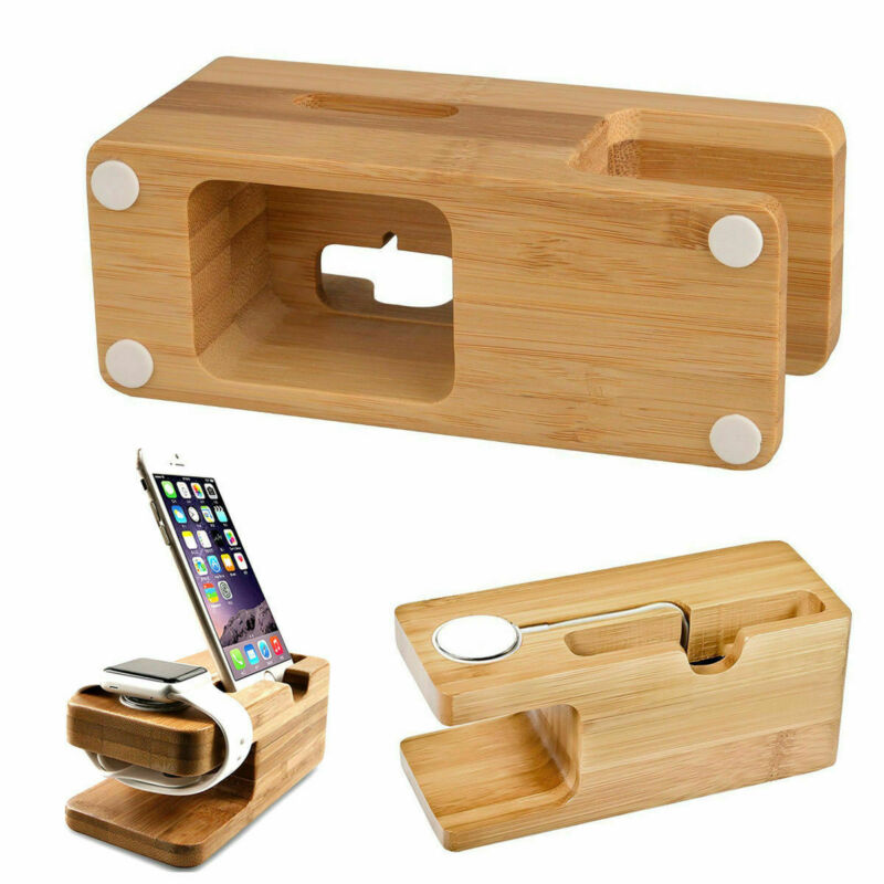 Wood Charging Station for iPhone and iWatch Wood Charging Station for iPhone and iWatch
