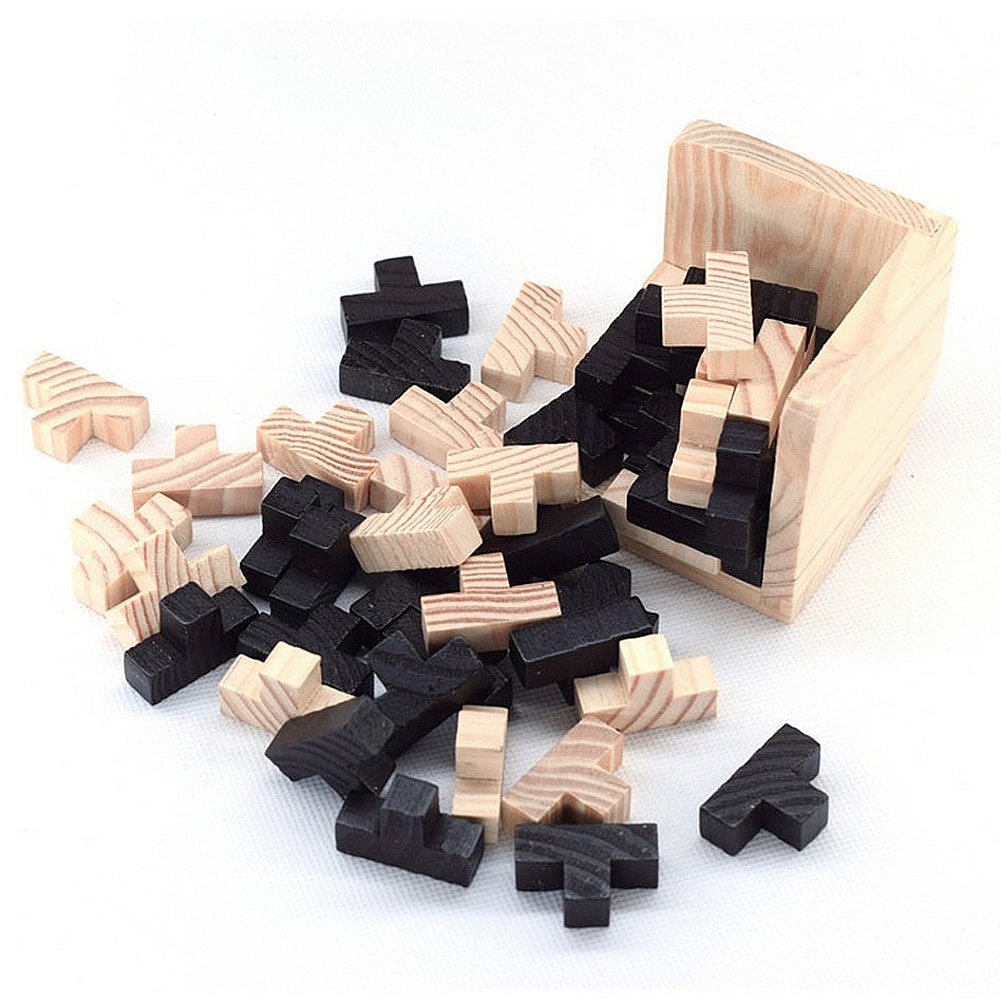 Wood Cube Puzzle 3D Interlocking Wood Cube Puzzle 3D Interlocking