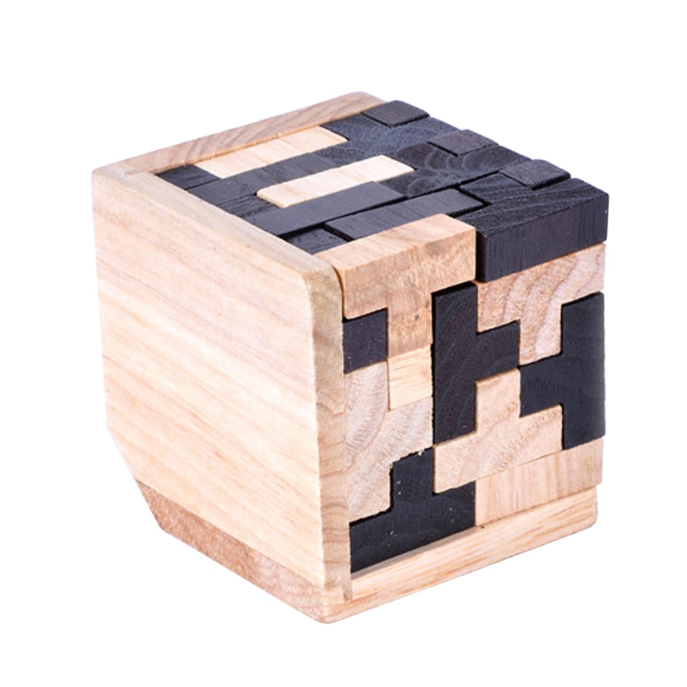 Wood Cube Puzzle 3D Interlocking Wood Cube Puzzle 3D Interlocking