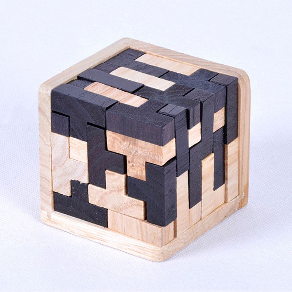 Wood Cube Puzzle 3D Interlocking Wood Cube Puzzle 3D Interlocking