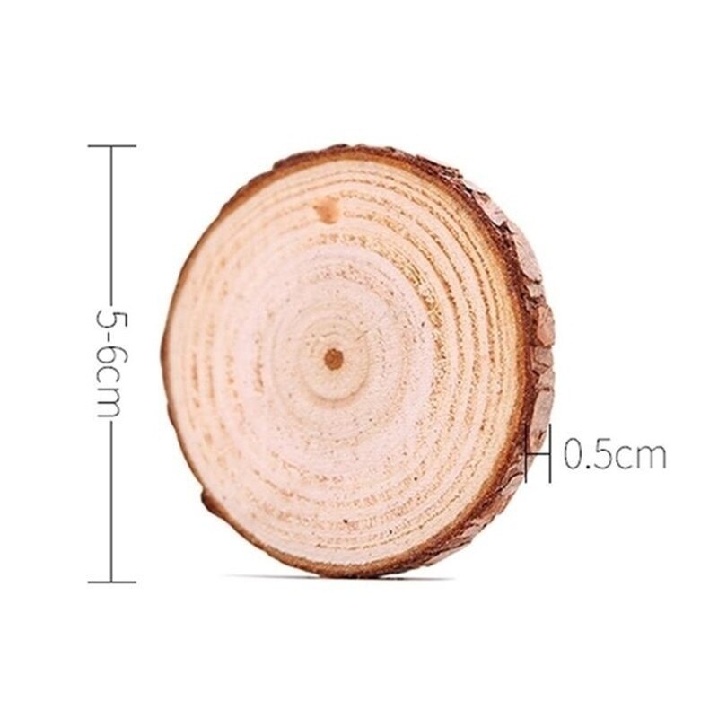 Wood Disc Ornaments with Rope (10pcs) Wood Disc Ornaments with Rope (10pcs)