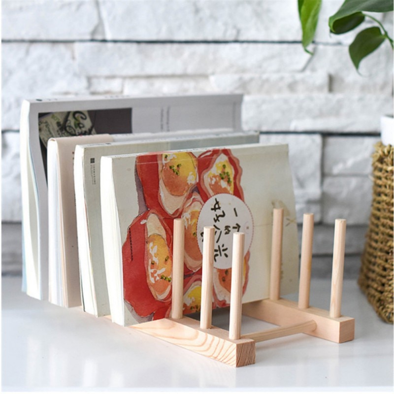 Wood Dish Rack Kitchen Plate Holder