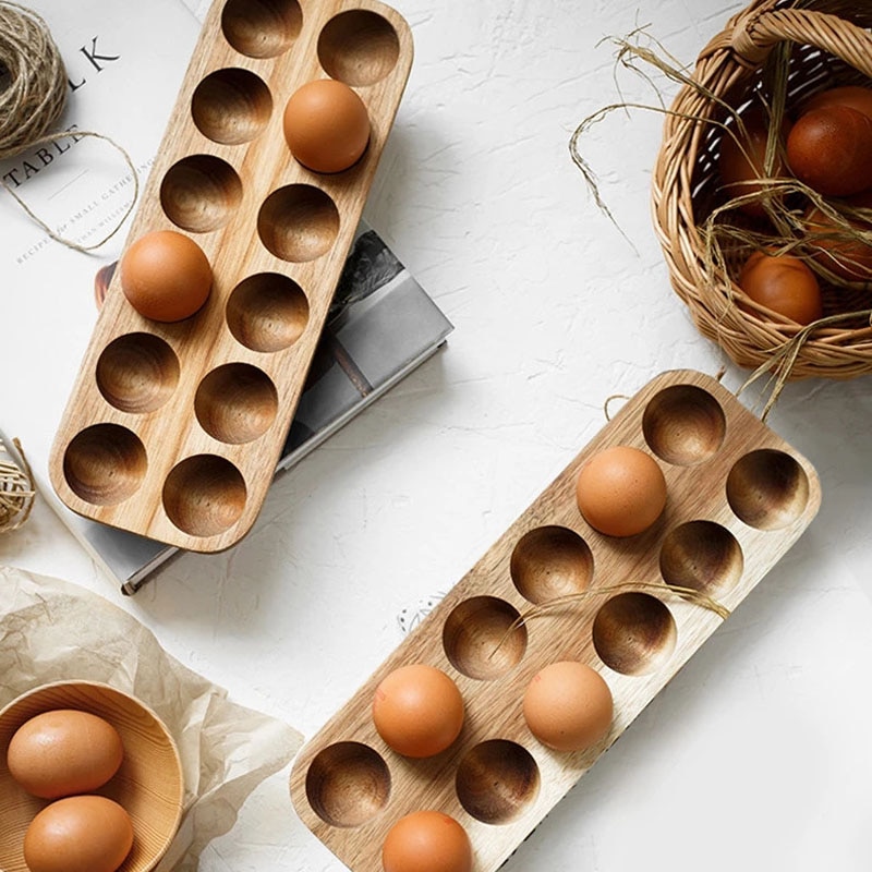 Wood Egg Tray Eco Friendly Holder Wood Egg Tray Eco Friendly Holder