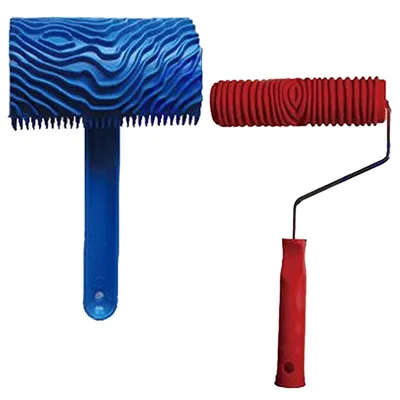 Wood Grain Painting Tool Roller and Stamper (2 pcs)