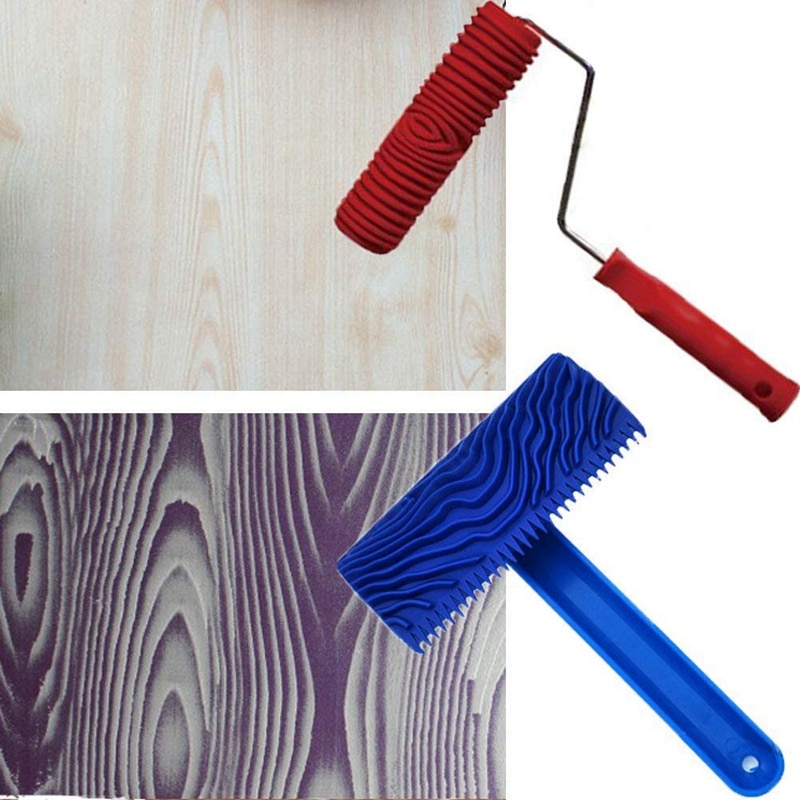 Wood Grain Painting Tool Roller and Stamper (2 pcs)