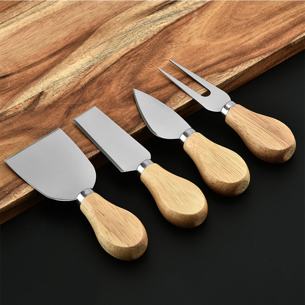 Wood Handle Cheese Knife Set (4pcs) Wood Handle Cheese Knife Set (4pcs)