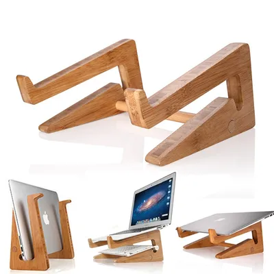 Wood Laptop Holder Bracket Stand