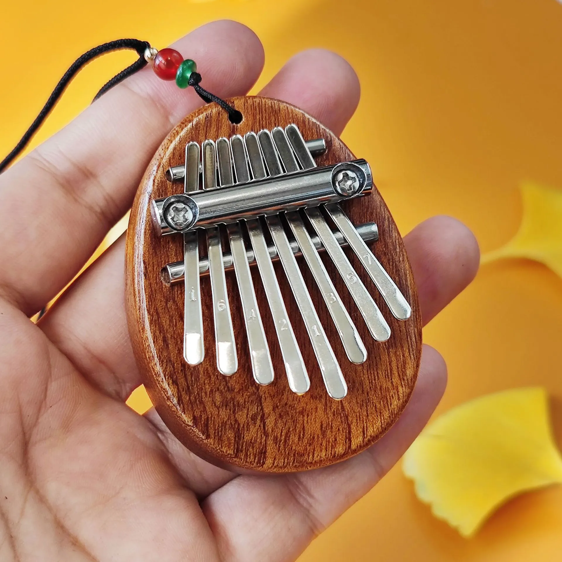 Wood Mini Thumb Piano Musical Toys 8 Tones Portable Beginner Finger Piano Wood Mini Thumb Piano Musical Toys 8 Tones Portable Beginner Finger Piano