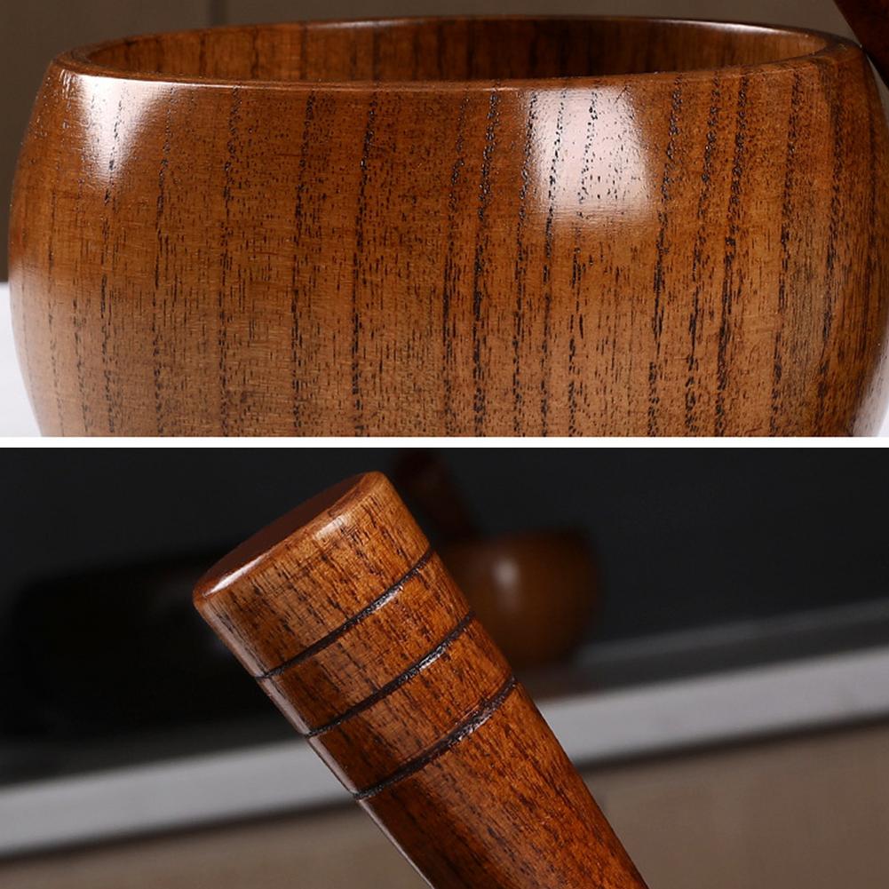 Wood Mortar and Pestle Kitchen Tools