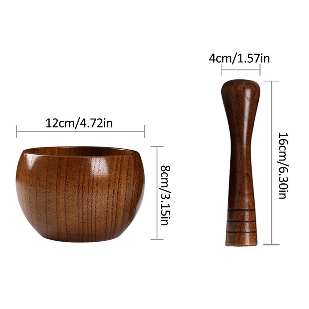 Wood Mortar and Pestle Kitchen Tools