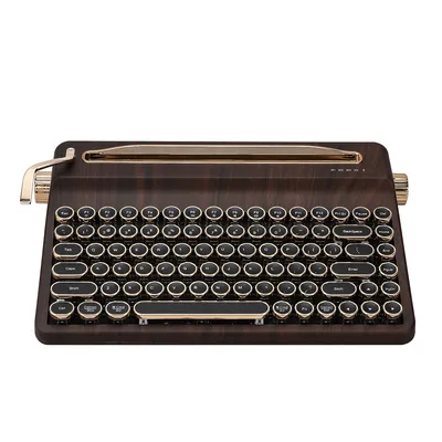 Wood QMK/VIA Mechanical Keyboard, Retro Style RGB Wireless Mechanical Keyboard, Mac/Win Customizable, Gift Box Pack