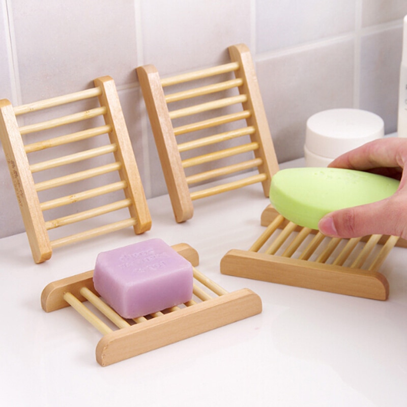 Wood Soap Tray Draining Dish