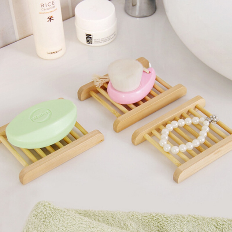 Wood Soap Tray Draining Dish