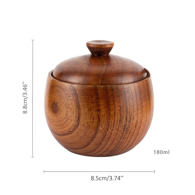 Wood Spice Jars with Lids and Spoons Wood Spice Jars with Lids and Spoons