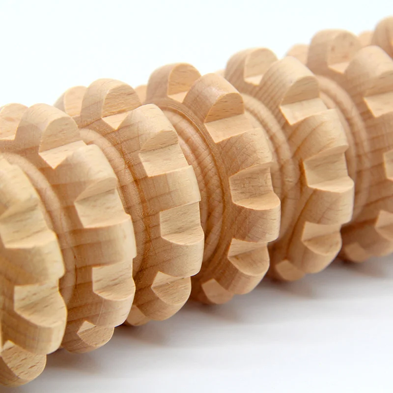 Wood Therapy Roller Gear Stick Massage Tool Cellulite Slimming Roller Massager Lymphatic Drainage Body Shaping Trigger