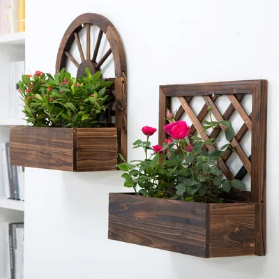 Wood Wall Planter Gardening Supplies (2 pcs) Wood Wall Planter Gardening Supplies (2 pcs)
