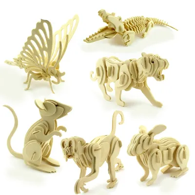 Wooden 3D Animal Puzzle Wooden 3D Animal Puzzle