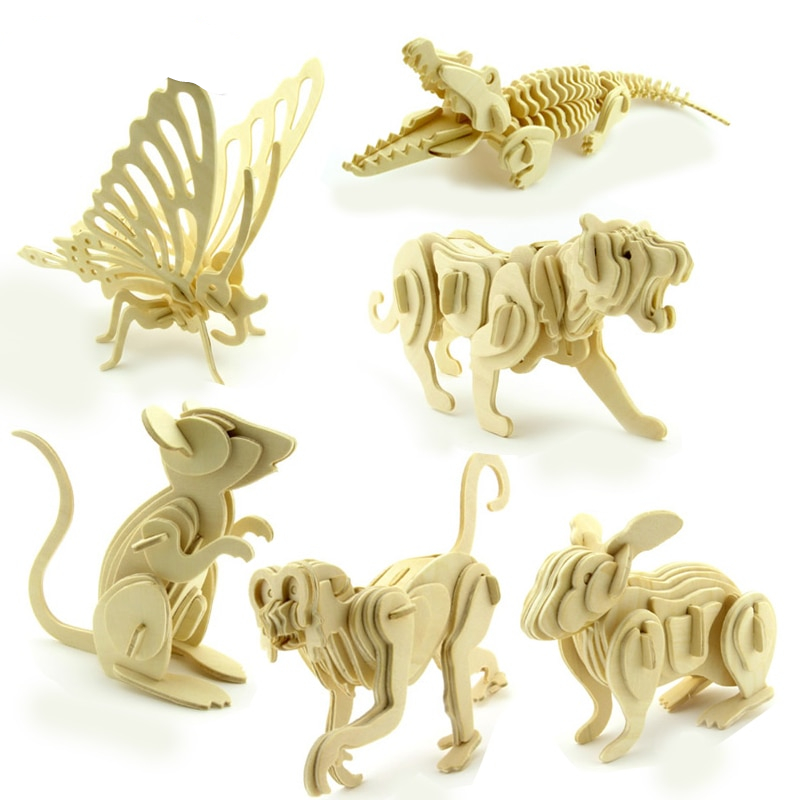Wooden 3D Animal Puzzle