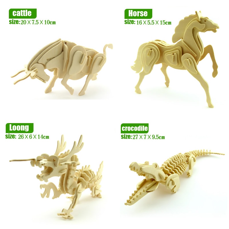 Wooden 3D Animal Puzzle Wooden 3D Animal Puzzle