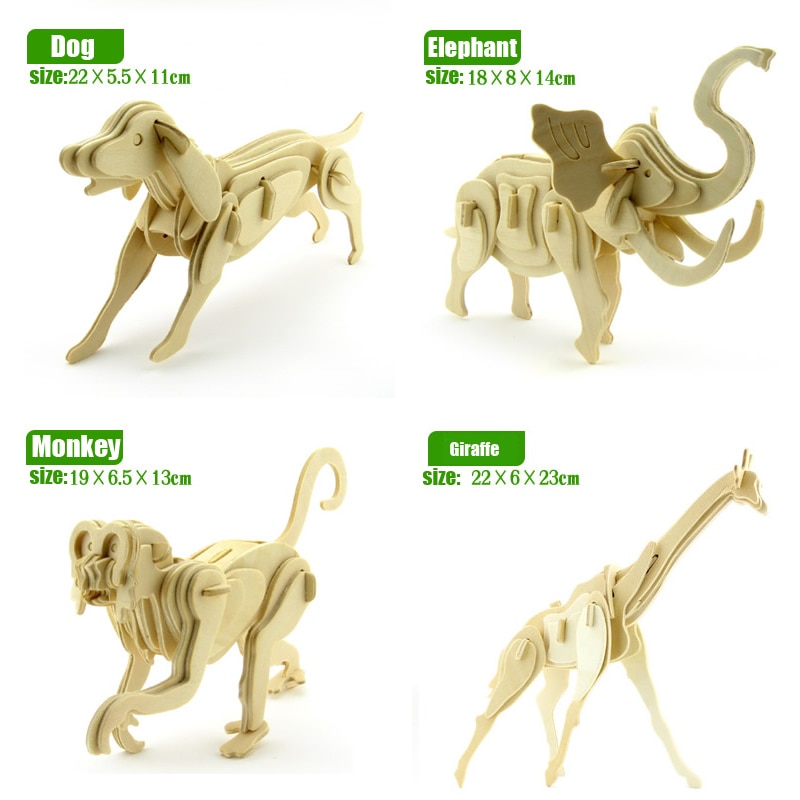Wooden 3D Animal Puzzle Wooden 3D Animal Puzzle