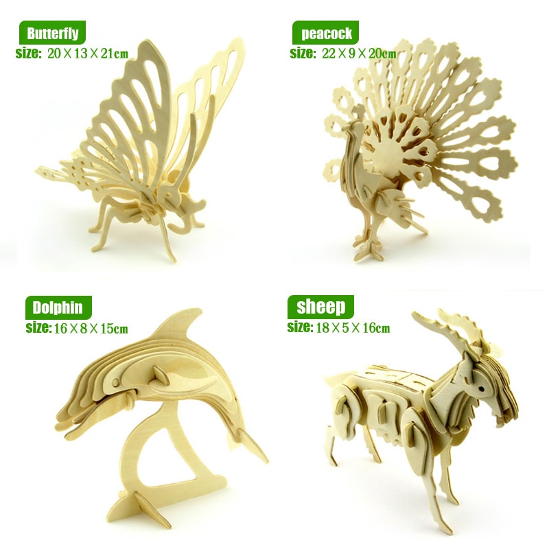 Wooden 3D Animal Puzzle Wooden 3D Animal Puzzle