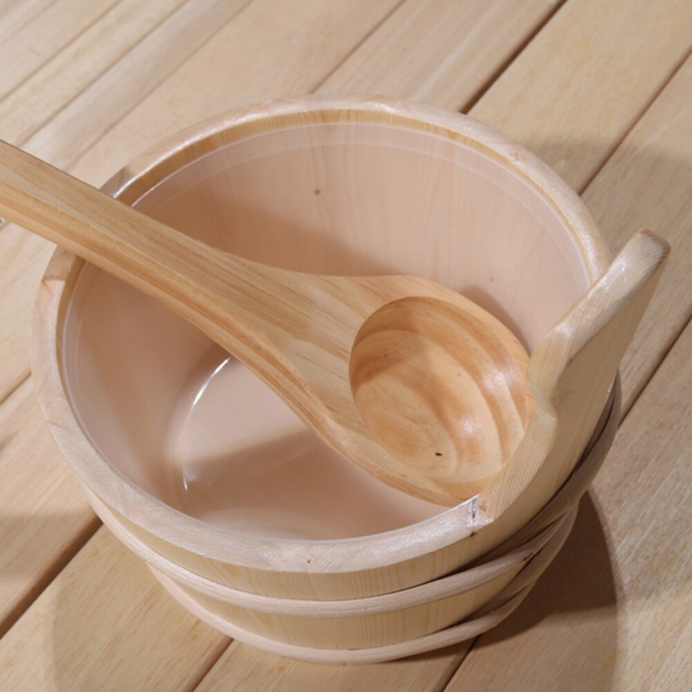 Wooden 4L Sauna Bucket and Ladle Wooden 4L Sauna Bucket and Ladle