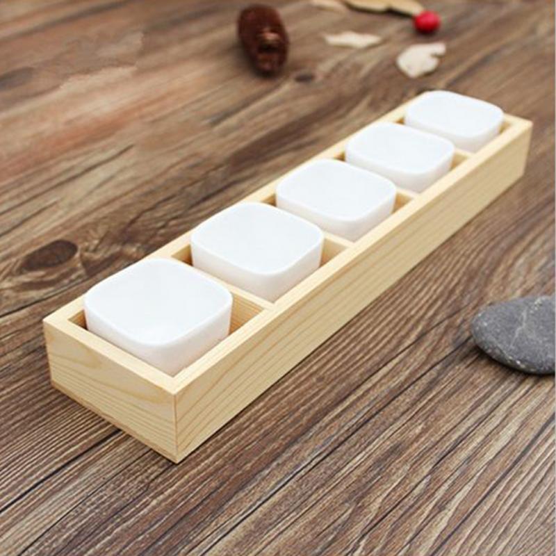 Wooden 5 Grid Succulent Plant Tray Wooden 5 Grid Succulent Plant Tray