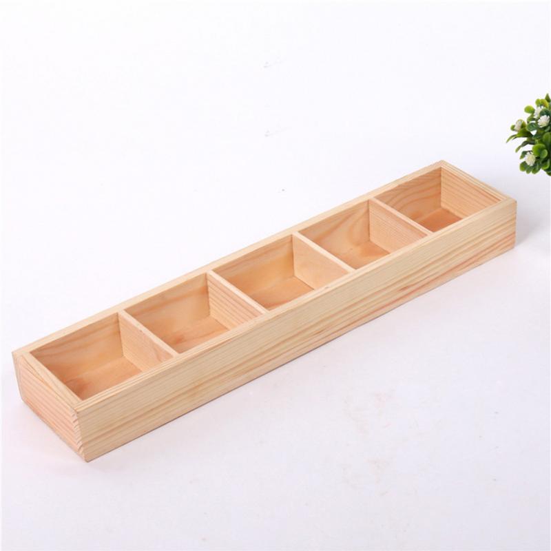 Wooden 5 Grid Succulent Plant Tray Wooden 5 Grid Succulent Plant Tray